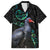 Custom Pukeko New Zealand Hawaiian Shirt Koru Papua Shell with Silver Fern Pattern LT03 Black - Polynesian Pride