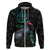 Custom Pukeko New Zealand Hoodie Koru Papua Shell with Silver Fern Pattern LT03 Zip Hoodie Black - Polynesian Pride