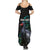 Custom Pukeko New Zealand Summer Maxi Dress Koru Papua Shell with Silver Fern Pattern LT03 - Polynesian Pride