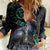 Custom Pukeko New Zealand Women Casual Shirt Koru Papua Shell with Silver Fern Pattern LT03 Female Black - Polynesian Pride