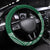 Tonga Lahaina High School Steering Wheel Cover Traditional Ngatu and Polynesian Pattern LT03 Universal Fit Green - Polynesian Pride