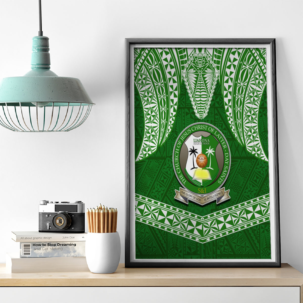 Tonga Liahona High School Canvas Wall Art Traditional Ngatu and Polynesian Pattern LT03 - Polynesian Pride