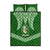 Tonga Liahona High School Quilt Bed Set Traditional Ngatu and Polynesian Pattern LT03 Green - Polynesian Pride