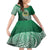 Tonga Saineha High School Family Matching Off Shoulder Short Dress and Hawaiian Shirt Traditional Ngatu and Polynesian Pattern LT03 Daughter's Dress Green - Polynesian Pride