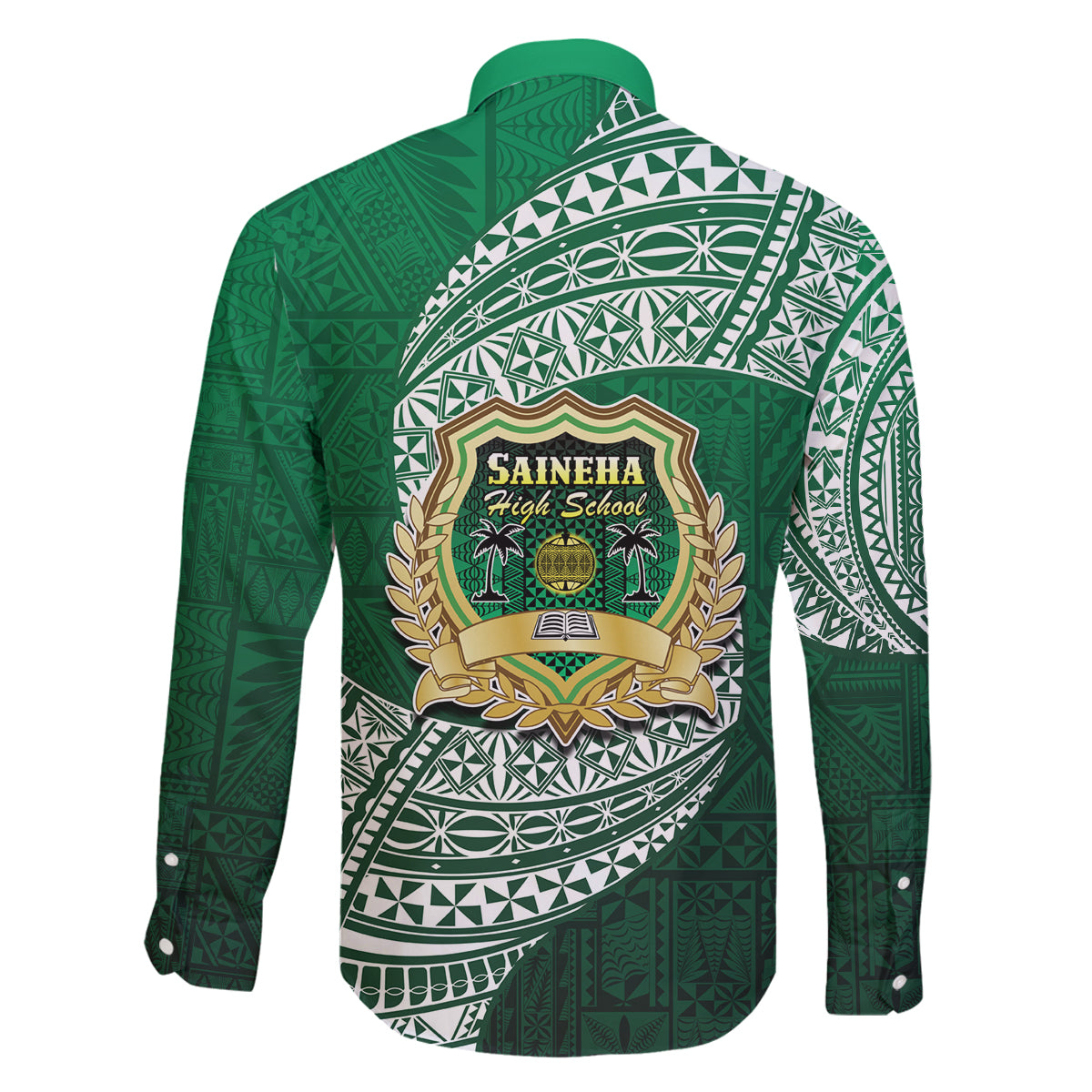 Tonga Saineha High School Family Matching Tank Maxi Dress and Hawaiian Shirt Traditional Ngatu and Polynesian Pattern LT03 - Polynesian Pride