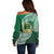 Tonga Saineha High School Off Shoulder Sweater Traditional Ngatu and Polynesian Pattern LT03 - Polynesian Pride