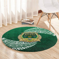 Tonga Saineha High School Round Carpet Traditional Ngatu and Polynesian Pattern LT03 - Polynesian Pride