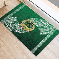 Tonga Saineha High School Rubber Doormat Traditional Ngatu and Polynesian Pattern LT03 - Polynesian Pride