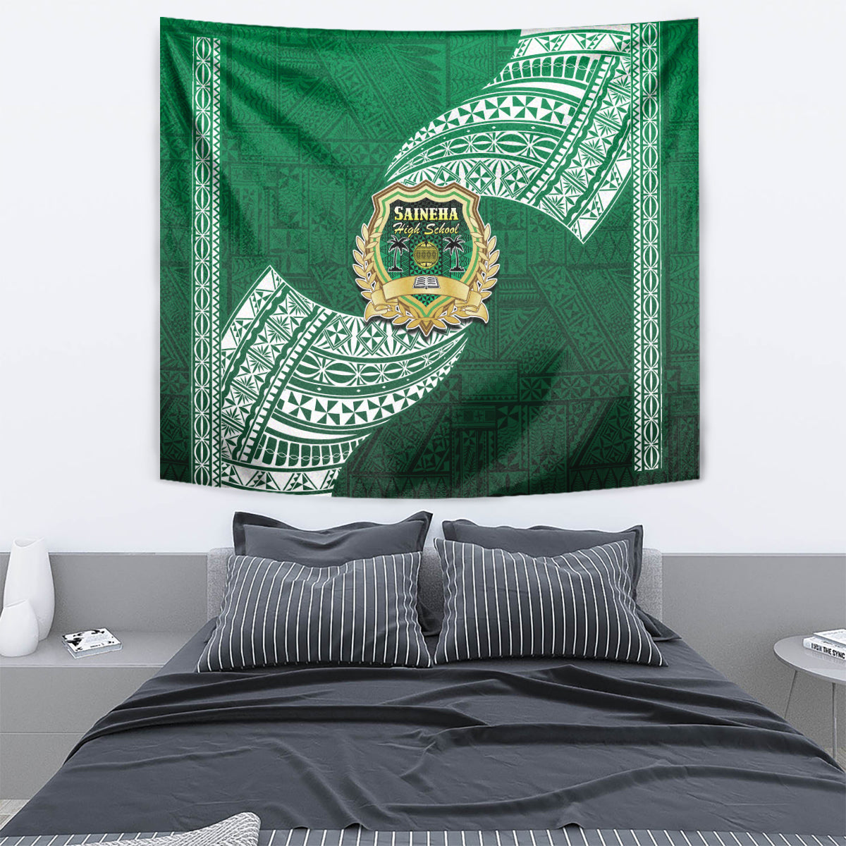 Tonga Saineha High School Tapestry Traditional Ngatu and Polynesian Pattern LT03 - Polynesian Pride