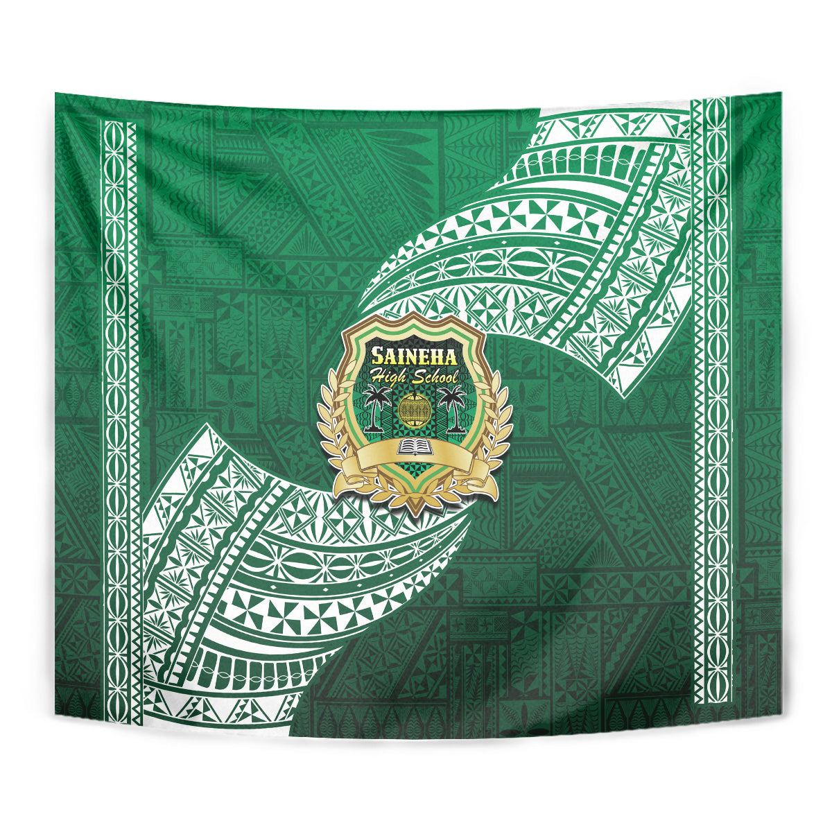 Tonga Saineha High School Tapestry Traditional Ngatu and Polynesian Pattern LT03 - Polynesian Pride