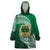 Tonga Saineha High School Wearable Blanket Hoodie Traditional Ngatu and Polynesian Pattern LT03 One Size Green - Polynesian Pride