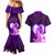 Dolphin Couple Love Story Valentine Day Couples Matching Mermaid Dress and Hawaiian Shirt With Polynesian Tribal Tattoo Purple Style LT03 - Polynesian Pride