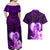 Dolphin Couple Love Story Valentine Day Couples Matching Off Shoulder Maxi Dress and Hawaiian Shirt With Polynesian Tribal Tattoo Purple Style LT03 - Polynesian Pride