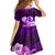 Dolphin Couple Love Story Valentine Day Family Matching Puletasi and Hawaiian Shirt With Polynesian Tribal Tattoo Purple Style LT03 - Polynesian Pride