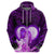 Dolphin Couple Love Story Valentine Day Hoodie With Polynesian Tribal Tattoo Purple Style LT03 - Polynesian Pride