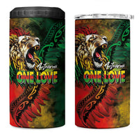 Aotearoa One Love 4 in 1 Can Cooler Tumbler Reggae Lion with Kakahu Huruhuru