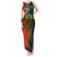 Aotearoa One Love Tank Maxi Dress Reggae Lion with Kakahu Huruhuru