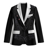 Custom Aotearoa Rugby Blazer Fern Blacks-Traditional Maori Motifs Design