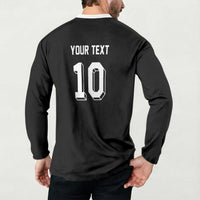 Custom Aotearoa Rugby Button Sweatshirt Fern Blacks-Traditional Maori Motifs Design