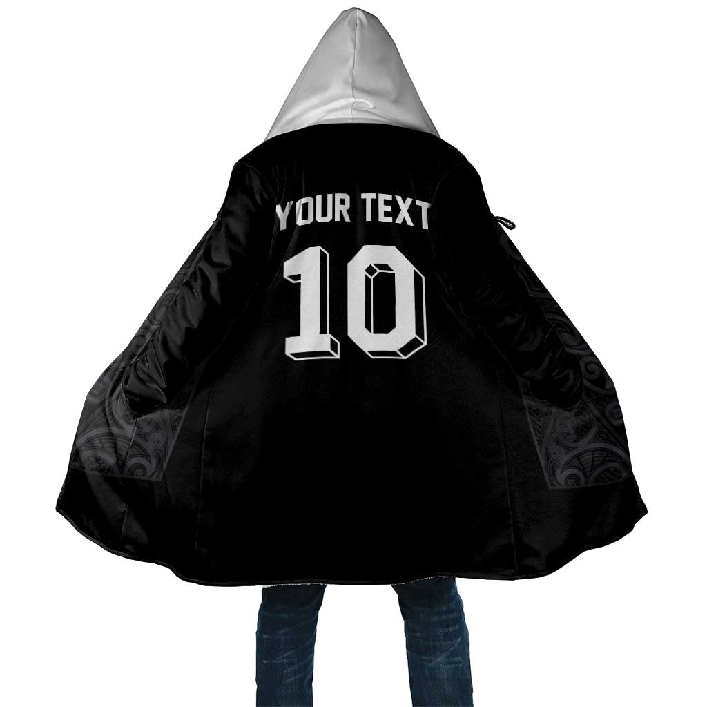 Custom Aotearoa Rugby Cloak Fern Blacks-Traditional Maori Motifs Design