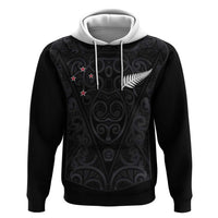 Custom Aotearoa Rugby Hoodie Fern Blacks-Traditional Maori Motifs Design