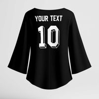 Custom Aotearoa Rugby Kimono Sleeve Blouse Fern Blacks-Traditional Maori Motifs Design