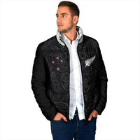 Custom Aotearoa Rugby Padded Jacket Fern Blacks-Traditional Maori Motifs Design