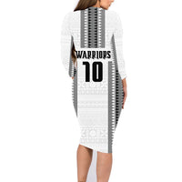 Fiji Rugby Warriors Family Matching Long Sleeve Bodycon Dress and Hawaiian Shirt Masi Tribal Pattern Go Champion 2024 LT03 - Polynesian Pride