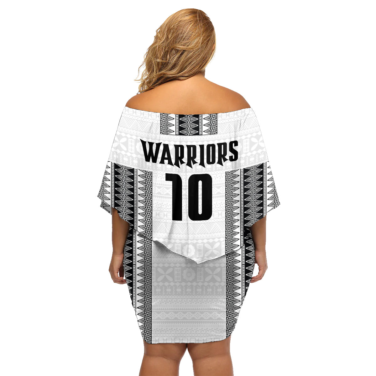 Fiji Rugby Warriors Family Matching Off Shoulder Short Dress and Hawaiian Shirt Masi Tribal Pattern Go Champion 2024 LT03 - Polynesian Pride