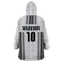 Fiji Rugby Warriors Wearable Blanket Hoodie Masi Tribal Pattern Go Champion 2024