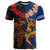 Hawaii and Samoa Together T Shirt Samoan Warrior and Beauty Hula Girl