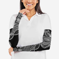 Samoan DNA Art Tattoo Arm Sleeves Polynesian Pattern Black Color
