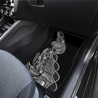 Samoan DNA Art Tattoo Car Mats Polynesian Pattern Black Color