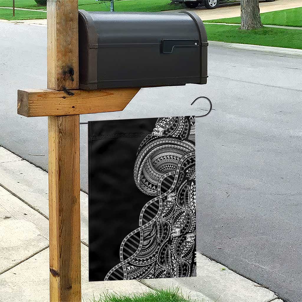 Samoan DNA Art Tattoo Garden Flag Polynesian Pattern Black Color