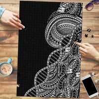 Samoan DNA Art Tattoo Puzzle Polynesian Pattern Black Color