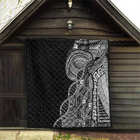 Samoan DNA Art Tattoo Quilt Polynesian Pattern Black Color