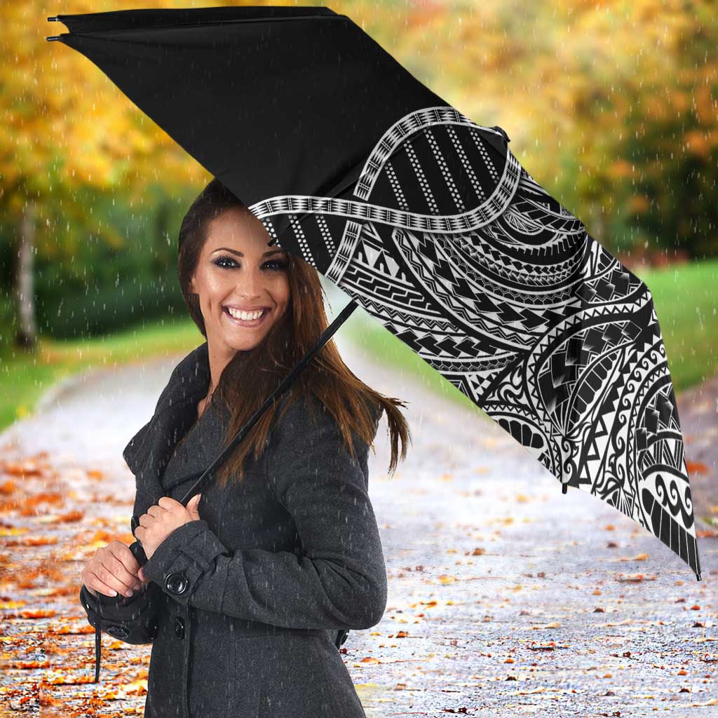 Samoan DNA Art Tattoo Umbrella Polynesian Pattern Black Color
