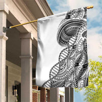 Samoan DNA Art Tattoo Garden Flag Polynesian Pattern White Color