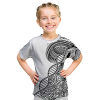 Samoan DNA Art Tattoo Kid T Shirt Polynesian Pattern White Color