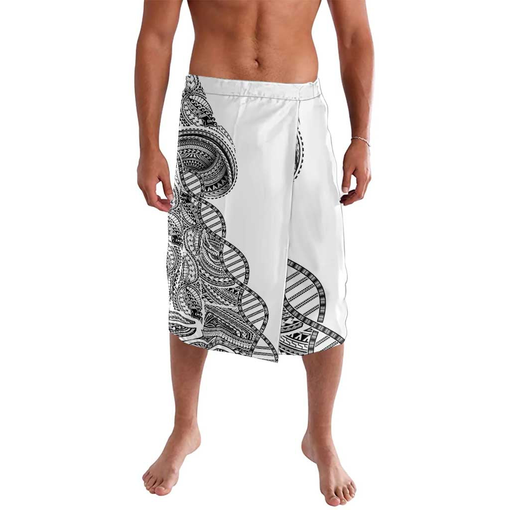 Samoan DNA Art Tattoo Lavalava Polynesian Pattern White Color