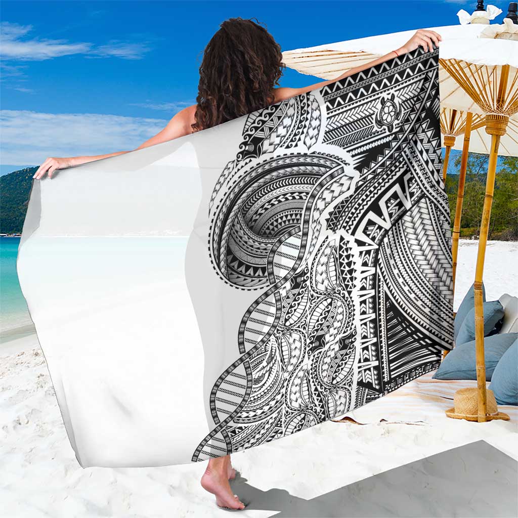 Samoan DNA Art Tattoo Sarong Polynesian Pattern White Color