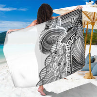 Samoan DNA Art Tattoo Sarong Polynesian Pattern White Color
