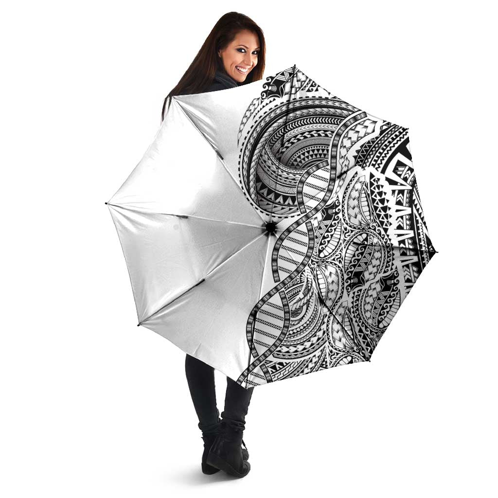Samoan DNA Art Tattoo Umbrella Polynesian Pattern White Color
