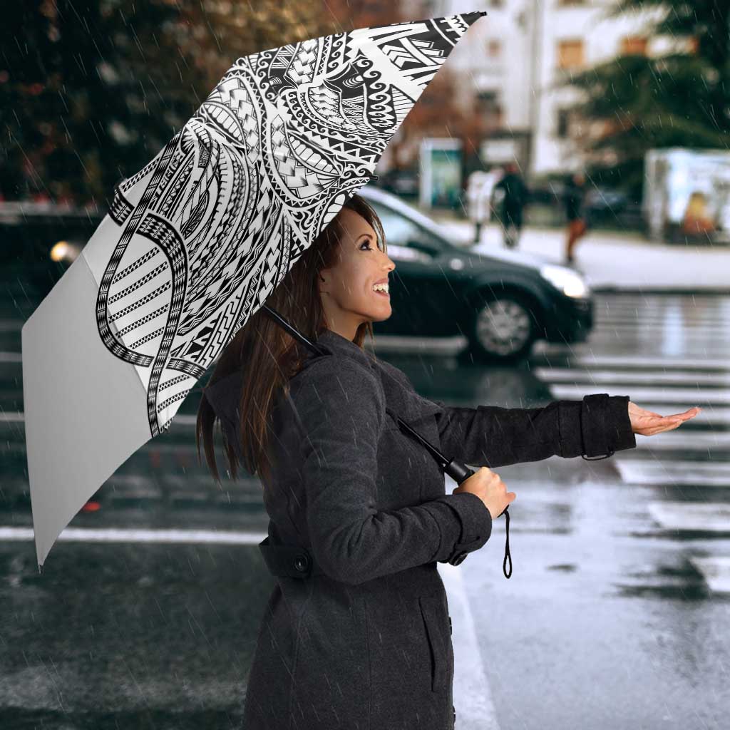 Samoan DNA Art Tattoo Umbrella Polynesian Pattern White Color