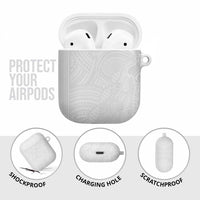 Samoan DNA Art Tattoo AirPods Case Polynesian Pattern All White