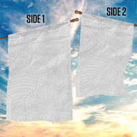 Samoan DNA Art Tattoo Garden Flag Polynesian Pattern All White