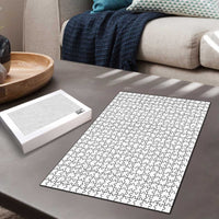 Samoan DNA Art Tattoo Puzzle Polynesian Pattern All White
