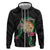 Hawaii Pikake and Maile Lei Hoodie Honu Polynesian Pattern Black Color