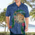 Hawaii Pikake and Maile Lei Hawaiian Shirt Honu Polynesian Pattern Blue Color