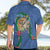 Hawaii Pikake and Maile Lei Hawaiian Shirt Honu Polynesian Pattern Blue Color